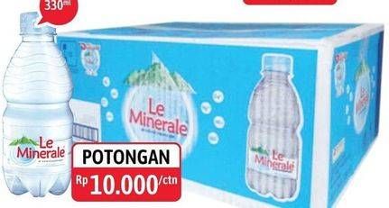 Promo Harga LE MINERALE Air Mineral 330 ml - Alfamidi