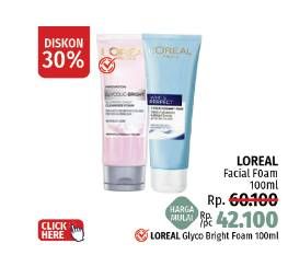Promo Harga Loreal Facial Wash 100 ml - LotteMart