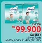 Promo Harga Sweety Silver Pants M60, L54, XL42, XXL32 32 pcs - Alfamidi