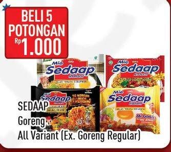 Promo Harga SEDAAP Mie Goreng per 5 pcs - Hypermart