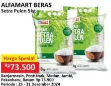 Promo Harga Alfamart Beras Setra Pulen 5000 gr - Alfamart