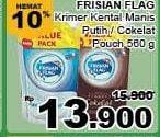 Promo Harga FRISIAN FLAG Susu Kental Manis Putih, Cokelat 560 gr - Giant