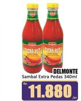 Promo Harga Del Monte Sauce Extra Hot Chilli 340 ml - Hari Hari