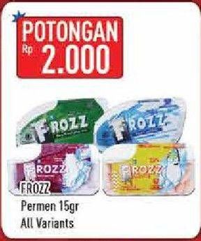 Promo Harga FROZZ Candy All Variants 15 gr - Hypermart