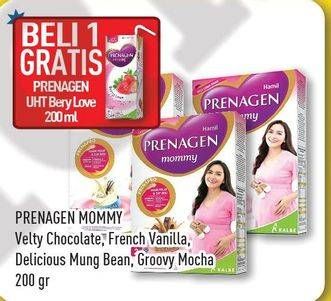 Promo Harga PRENAGEN Mommy Velty Chocolate, French Vanilla, Delicious Mung Bean, Groovy Mocha 200 gr - Hypermart