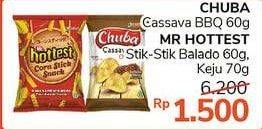 Promo Harga CHUBA Cassava Chips/MR HOTTEST Sticks  - Alfamidi