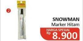 Promo Harga SNOWMAN Marker Hitam  - Alfamidi