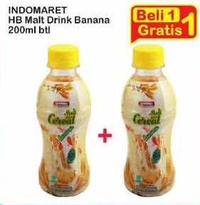 Promo Harga INDOMARET HB Malt Drink Banana 200 ml - Indomaret