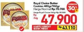 Promo Harga DANISH Royal Choice Butter Cookies 480 gr - Carrefour
