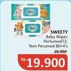 Sweety Baby Wipes Perfumed/Sweety Baby Wipes Non Perfumed