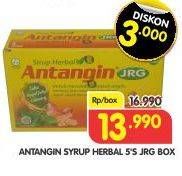 Promo Harga ANTANGIN JRG Syrup Herbal 5 sachet - Superindo