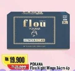 Promo Harga Pokana Flou Pembalut SAP Ultrathin 0,7 mm Heavy Wings 34 Cm 6 pcs - Alfamart