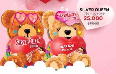 Promo Harga Silver Queen Chunky Bar Bear per 3 pcs 90 gr - Watsons