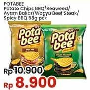 Promo Harga Potabee Snack Potato Chips BBQ Beef, Grilled Seaweed, Ayam Bakar, Wagyu Beef Steak, Spicy BBQ 68 gr - Indomaret