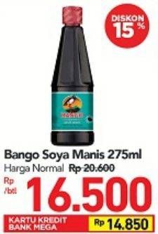 Promo Harga BANGO Kecap Manis 275 ml - Carrefour