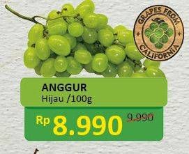 Promo Harga Anggur Hijau per 100 gr - Alfamidi