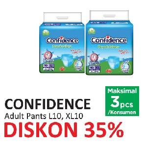 Promo Harga Confidence Adult Diapers Pants L10, XL10 10 pcs - Yogya