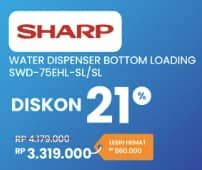 Promo Harga Sharp SWD-75EHL-SL Stainless Steel Bottom Loading  - Electronic City