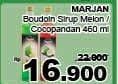 Promo Harga MARJAN Syrup Boudoin Melon, Cocopandan 460 ml - Giant