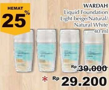 Promo Harga WARDAH Everyday Luminous Liquid Foundation 02 Light Beige, 01 Natural White, 04 Natural 40 ml - Giant