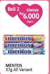 Promo Harga MENTOS Candy All Variants per 2 pouch 37 gr - Alfamidi