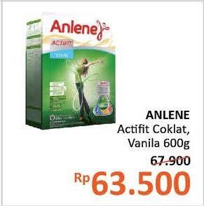 Promo Harga ANLENE Actifit Susu High Calcium Cokelat, Vanila 600 gr - Alfamidi