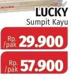 Promo Harga LUCKY Sumpit Kayu 50 pcs - Lotte Grosir