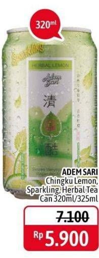 Promo Harga ADEM SARI Ching Ku Herbal Tea, Herbal Lemon, Sparkling Herbal Lemon 320 ml - Alfamidi