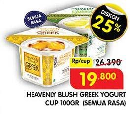 Promo Harga Heavenly Blush Greek Yogurt Cup All Variants 100 gr - Superindo