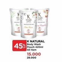 Promo Harga K Natural White Body Wash All Variants 450 ml - Watsons
