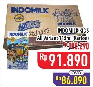 Promo Harga Indomilk Susu UHT Kids All Variants per 40 pcs 115 ml - Hypermart