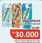 Promo Harga Greenfields UHT All Variants 1000 ml - Alfamidi