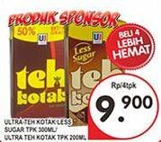 Promo Harga Ultra Teh Kotak per 4 pcs 300 ml - Superindo