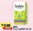 Promo Harga Kotex Fresh Liners Longer & Wider Scented Aloevera 32 pcs - Alfamart