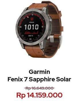 Promo Harga Garmin Fenix 7 Sapphire Solar  - Erafone
