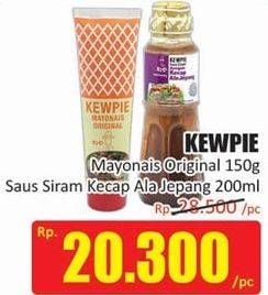 Promo Harga KEWPIE Mayonnaise Original 150 g/ Saus Siram Kecap Ala Jepang 200 mL  - Hari Hari