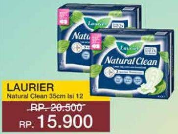 Promo Harga Laurier Natural Clean Night Wing 35cm 12 pcs - Yogya