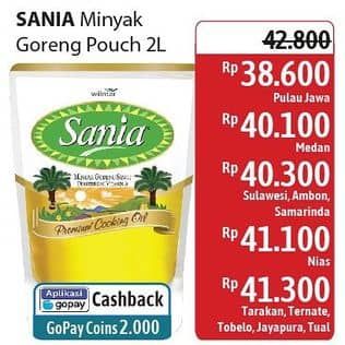 Promo Harga Sania Minyak Goreng 2000 ml - Alfamidi