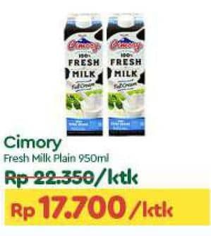 Promo Harga Cimory Fresh Milk Full Cream 950 ml - TIP TOP