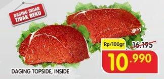 Promo Harga Daging Inside/ Topside Sapi per 100 gr - Superindo