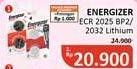 Promo Harga Energizer Coin Battery ECR 2025 BP2, ECR 2032 BP2  - Alfamidi