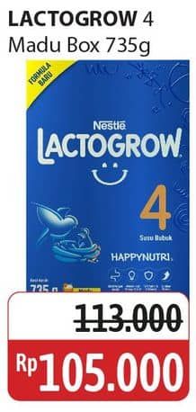 Promo Harga Lactogrow 4 Susu Pertumbuhan Madu 750 gr - Alfamidi