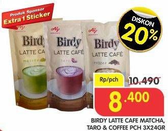 Promo Harga Birdy Latte Cafe Matcha, Taro, Coffee 3 pcs - Superindo