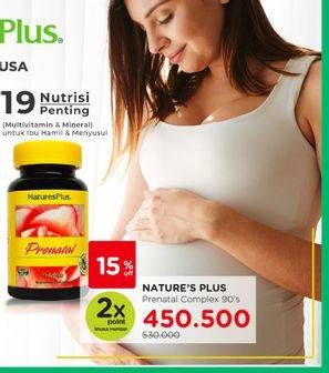 Promo Harga NATURES PLUS Prenatal 90 pcs - Watsons