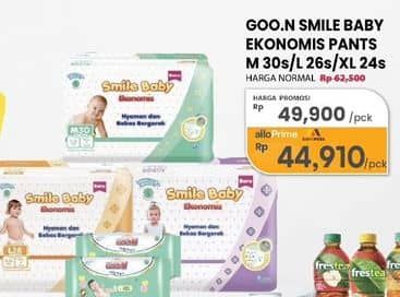Promo Harga Goon Smile Baby Ekonomis Pants M30, XL24, L26 24 pcs - Carrefour