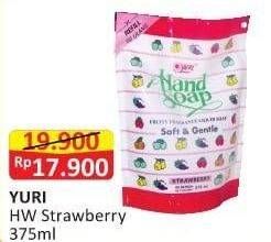 Promo Harga YURI Hand Soap Strawberry 375 ml - Alfamart