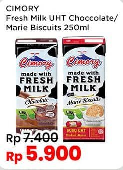 Promo Harga Cimory Susu UHT Marie Biscuits, Chocolate 250 ml - Indomaret