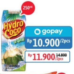 Promo Harga HYDRO COCO Minuman Kelapa Original per 2 pcs 250 ml - Alfamidi