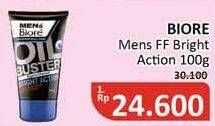 Promo Harga BIORE MENS Facial Foam Oil Buster Bright Action 100 ml - Alfamidi
