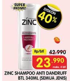 Promo Harga Zinc Shampoo All Variants 340 ml - Superindo